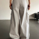 DAZY Jeans Cargo De Color Solido Para Mujer