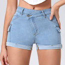 MOD Shorts Vaqueros Cargo De Corte Slim Para Mujer