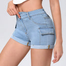MOD Shorts Vaqueros Cargo De Corte Slim Para Mujer