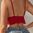 Conjunto De Lenceria Sexy De Encaje Para Mujeres Con Diseno Floral