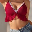 Conjunto De Lenceria Sexy De Encaje Para Mujeres Con Diseno Floral