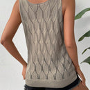 Frenchy Chaleco De Sueter De Mujer Con Huecos, Color Solido