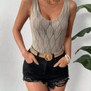 Frenchy Chaleco De Sueter De Mujer Con Huecos, Color Solido