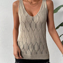 Frenchy Chaleco De Sueter De Mujer Con Huecos, Color Solido