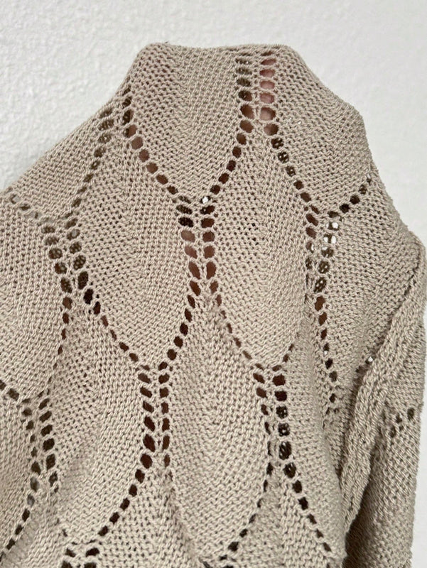 Frenchy Chaleco De Sueter De Mujer Con Huecos, Color Solido