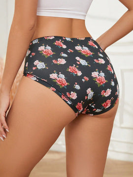 Fondo De Bikini De Triangulo Para Mujer Con Estampado Floral De San Valentin