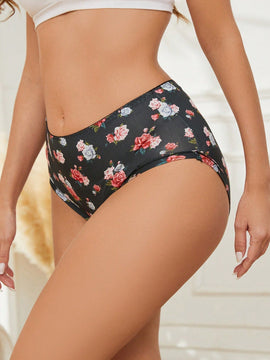 Fondo De Bikini De Triangulo Para Mujer Con Estampado Floral De San Valentin