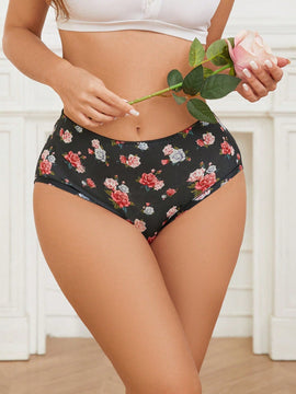 Fondo De Bikini De Triangulo Para Mujer Con Estampado Floral De San Valentin