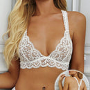 1 Pieza Sexy Lenceria De Encaje De Estilo Frances Blanco Para Mujer, Copa Ultrafina Y Sin Cables En Forma De Triangulo Profundo V, De Material Transpirable Y Comodo, Moldeadora De Busto Y Espalda, Adecuada Para Festivales, Citas Y Uso Diario