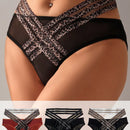 Parte Inferior De Bikini Triangular Cruzado De Estampado De Leopardo Para Mujeres