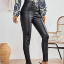 Essnce Pantalon de moda ajustado con botones solido en detalle de color, ideal para la calle