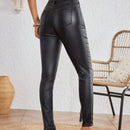 Essnce Pantalones largos ajustados casuales y simples con botones en la bragueta