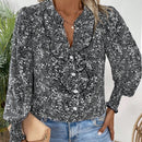 Clasi Camisa Con Estampado Integral Y Detalle De Ribete De Volantes