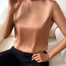 Clasi Blusa Sin Mangas Con Cuello Acampanado Sin Espalda Para Mujer