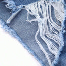 Shorts Vaqueros Rasgados Con Remaches
