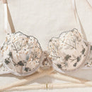 Conjunto De 2 Piezas De Ropa Interior Femenina Bordado Romantico, Temporada De Bodas