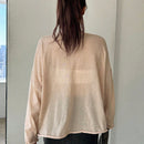 DAZY Jersey De Manga Larga Delgada De Ajuste Holgado De Color Solido Para Mujer