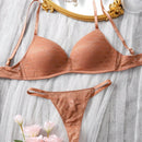 Conjunto De Lenceria Para Mujeres Con Tanga Y Sujetador