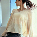 DAZY Jersey De Manga Larga Delgada De Ajuste Holgado De Color Solido Para Mujer