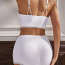 Conjunto De Lenceria Para Mujer Con Sujetador Con Cierre Frontal De Gancho Y Ojal Y Bragas Con Decoracion De Encaje