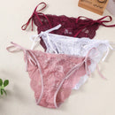 Conjunto De Tangas Triangulares De Encaje Para Mujer De 3 Piezas
