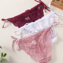Conjunto De Tangas Triangulares De Encaje Para Mujer De 3 Piezas