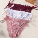 Conjunto De Tangas Triangulares De Encaje Para Mujer De 3 Piezas