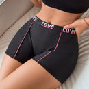 Pantalon Boyshorts Tejido Con Detalles De Letra Para Damas