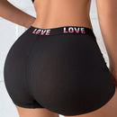 Pantalon Boyshorts Tejido Con Detalles De Letra Para Damas