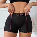 Pantalon Boyshorts Tejido Con Detalles De Letra Para Damas