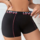 Pantalon Boyshorts Tejido Con Detalles De Letra Para Damas