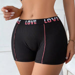 Pantalon Boyshorts Tejido Con Detalles De Letra Para Damas