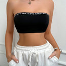 Sujetador Tipo Bandeau Para Mujeres Con Letras Impresas