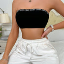Sujetador Tipo Bandeau Para Mujeres Con Letras Impresas