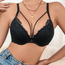 Lenceria De Sujetador Para Mujeres Con Encaje De Hueco Y Empalme