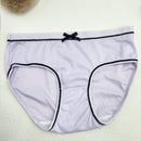4 Piezas/set Panties De Triangulo Con Diseno De Bloques De Color Para Mujer De Altura Media Con Lazo De Mono