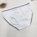 4 Piezas/set Panties De Triangulo Con Diseno De Bloques De Color Para Mujer De Altura Media Con Lazo De Mono