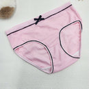 4 Piezas/set Panties De Triangulo Con Diseno De Bloques De Color Para Mujer De Altura Media Con Lazo De Mono