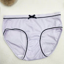 4 Piezas/set Panties De Triangulo Con Diseno De Bloques De Color Para Mujer De Altura Media Con Lazo De Mono