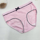 4 Piezas/set Panties De Triangulo Con Diseno De Bloques De Color Para Mujer De Altura Media Con Lazo De Mono
