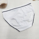 4 Piezas/set Panties De Triangulo Con Diseno De Bloques De Color Para Mujer De Altura Media Con Lazo De Mono