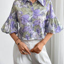 Prive Camisa De Mujer Con Estampado Floral Y Cierre De Un Solo Boton