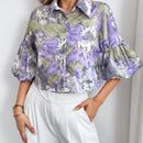 Prive Camisa De Mujer Con Estampado Floral Y Cierre De Un Solo Boton