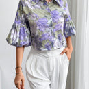 Prive Camisa De Mujer Con Estampado Floral Y Cierre De Un Solo Boton