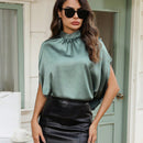 Prive Blusa Con Cuello Alto Y Mangas Estilo Capa