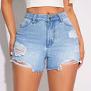Prive Shorts De Mezclilla Desgastados Para Mujeres