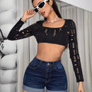 PETITE Shorts Vaqueros De Corte Slim Con Diseno De Bigotes De Gato Para Mujer
