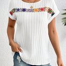 LUNE Camisa De Manga Murcielago Con Parche De Crochet