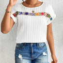 LUNE Camisa De Manga Murcielago Con Parche De Crochet