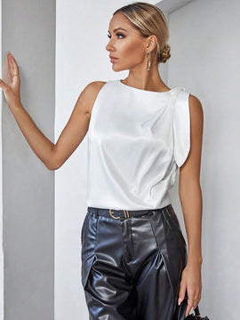 Prive Blusa Sin Mangas Con Nudo En El Hombro